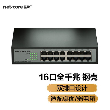 磊科 S16G 16口千兆交换机 网线分流器 工程高清监控网